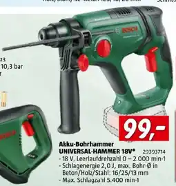 Bauhaus Akku-bohrhammer universal-hammer 18v Angebot