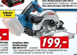 Bauhaus AmpShare Akku- Handkreissäge GKS 18V-57 G Angebot