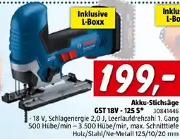 Bauhaus Akku-Stichsäge GST 18V-125 S Angebot