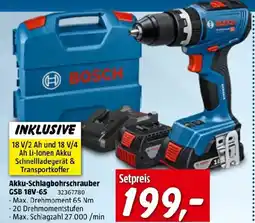 Bauhaus Akku-Schlagbohrschrauber GSB 18V-65 Angebot