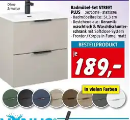 Bauhaus Badmöbel-set street plus Angebot