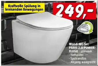 Bauhaus Wand-WC-Set PARIS 2.0 POWER- FLUSH Angebot