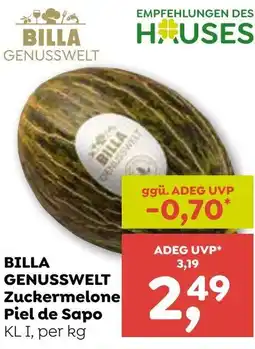 ADEG Billa genusswelt zuckermelone piel de sapo Angebot
