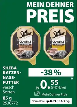 Dehner Sheba katzen- nass- futter Angebot