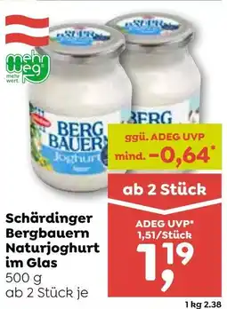 ADEG Schärdinger Bergbauern Naturjoghurt im Glas Angebot