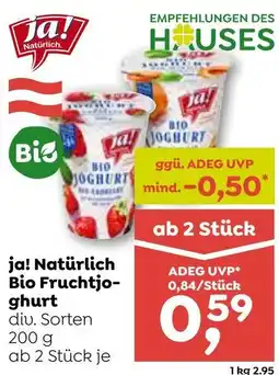 ADEG Ja! natürlich bio fruchtjo- ghurt Angebot