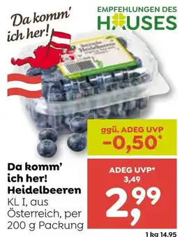ADEG Da komm' ich her! Heidelbeeren Angebot
