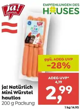 ADEG Ja! natürlich mini würstel hautlos Angebot