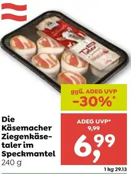 ADEG Die Käsemacher Ziegenkäse- taler im Speckmantel Angebot