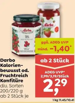 ADEG Darbo Kalorien- bewusst od. Fruchtreich Konfitüre Angebot