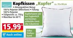 Norma Kopfkissen Kupfer Angebot