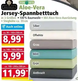 Norma Aloe-Vera Jersey-Spannbetttuch Angebot