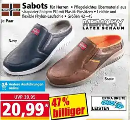 Norma Sabots für Herren Angebot