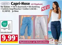 Norma Capri-Hose mit Rippbund, für Damen Angebot