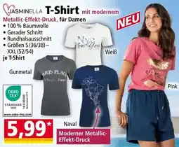 Norma Jasminella t-shirt mit modernem Metallic-Effekt-Druck, für Damen Angebot