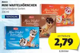 Hofer Mucci mini waffelhörnchen Angebot