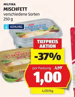 Hofer Milfina mischfett Angebot