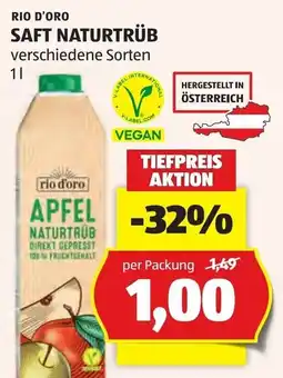Hofer Rio d'oro saft naturtrüb Angebot