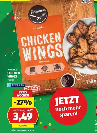 Hofer Primana chicken wings Angebot