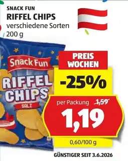 Hofer Snack fun riffel chips Angebot