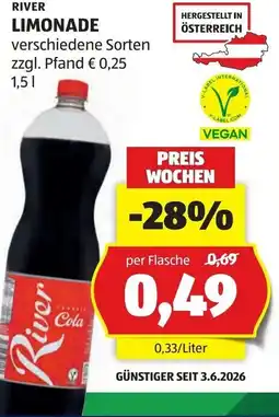 Hofer River limonade Angebot
