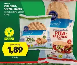 Hofer Lyttos pitabrot- spezialitäten Angebot