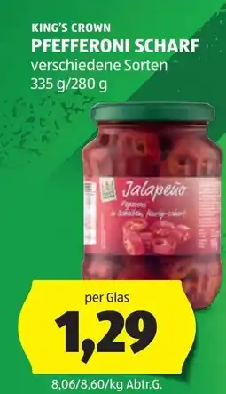 Hofer King's crown pfefferoni scharf Angebot
