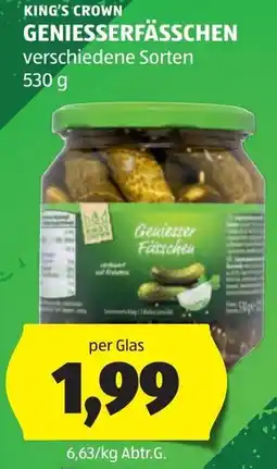 Hofer King's crown geniesserfässchen Angebot