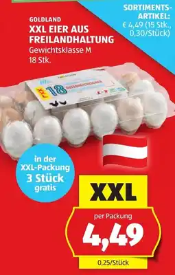 Hofer Goldland xxl eier aus freilandhaltung Angebot
