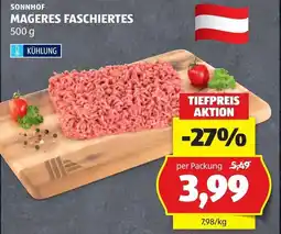 Hofer Sonnhof mageres faschiertes Angebot