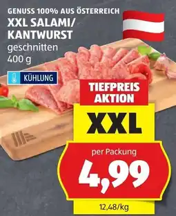 Hofer Genuss 100% aus österreich xxl salami/ kantwurst Angebot