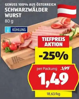 Hofer Genuss 100% aus österreich schwarzwälder Angebot
