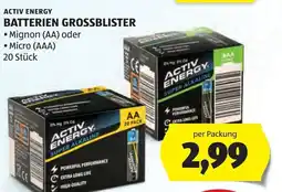 Hofer Activ energy batterien grossblister Angebot