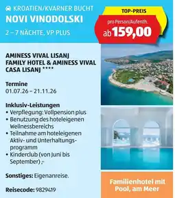 Hofer Aminess vival lisanj family hotel & aminess vival casa lisanj Angebot