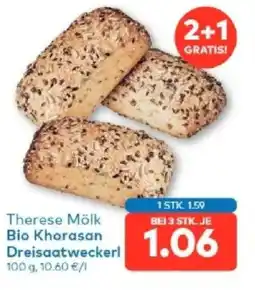 T&G Therese Mölk Bio Khorasan Dreisaatweckerl Angebot