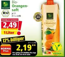 Norma Bio- Orangen- saft Angebot