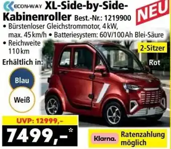 Norma ECON-WAY XL-Side-by-Side- Kabinenroller Angebot