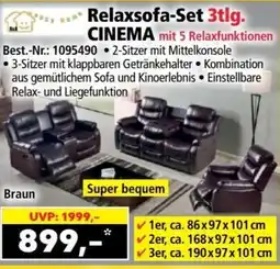 Norma Relaxsofa-Set 3tlg. CINEMA Angebot