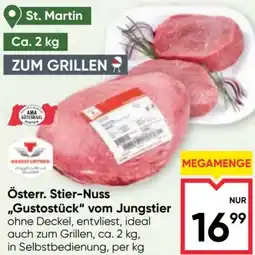 Maximarkt Österr. Stier-Nuss Gustostück vom Jungstier Angebot