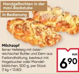 Maximarkt Milchzopf Angebot