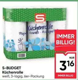 Maximarkt S- BUDGET Küchenrale Pap towels Aspat Angebot
