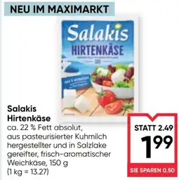 Maximarkt Salakis Hirtenkäse Angebot