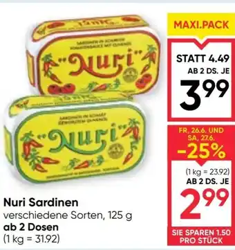 Maximarkt Nuri Sardinen Angebot