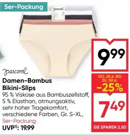 Maximarkt pascarel Damen-Bambus Bikini-Slips Angebot