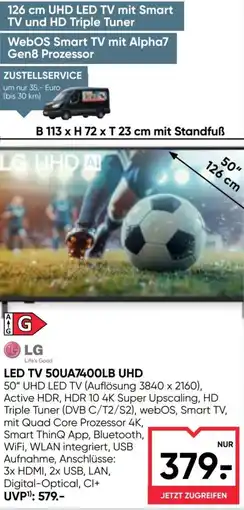 Maximarkt LED TV 50UA7400LB UHD Angebot
