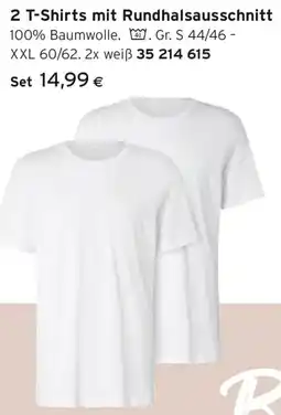 Tchibo Eduscho 2 T-Shirts mit Rundhalsausschnitt Angebot