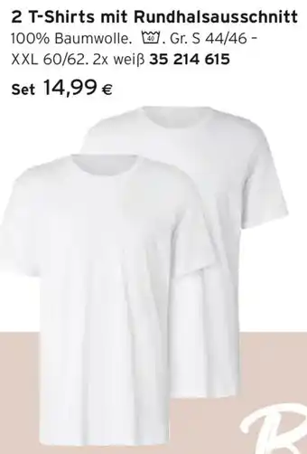 2 T-Shirts mit Rundhalsausschnitt