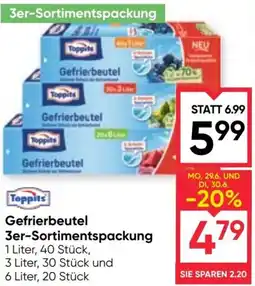 Maximarkt Gefrierbeutel 3er-Sortimentspackung Angebot