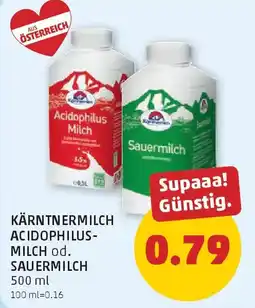 PENNY Kärntnermilch acidophilus- milch od. sauermilch Angebot