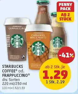 PENNY Starbucks coffee od. frappuccino Angebot